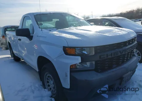 2020 Chevrolet Silverado 1500 2Wd Long Bed Wt из США, поврежденный, VIN 3GCNWAEF4LG197178